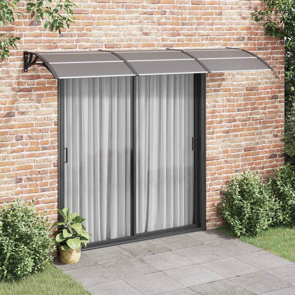 vidaXL Türvordach Schwarz 300x75 cm Polycarbonat
