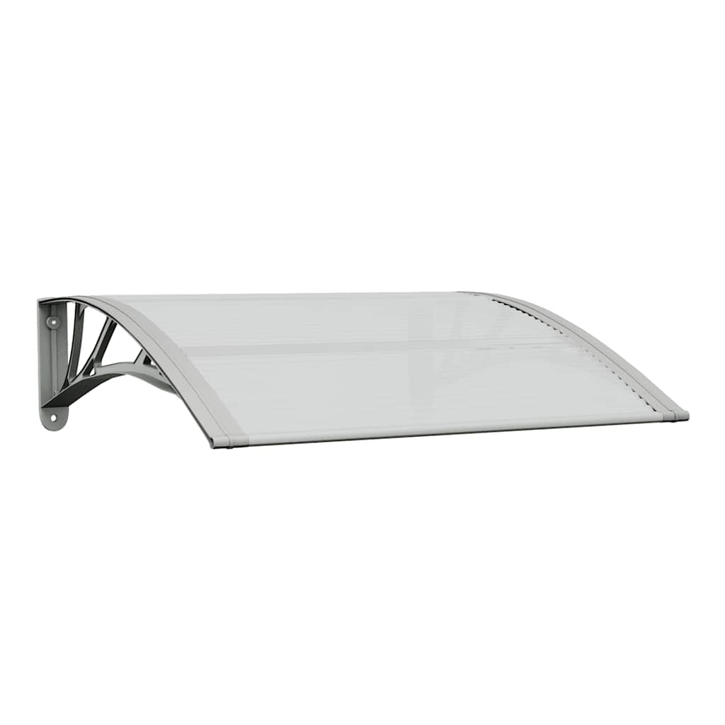 vidaXL Vchodová stříška šedá a průhledná 80 x 75 cm polykarbonát