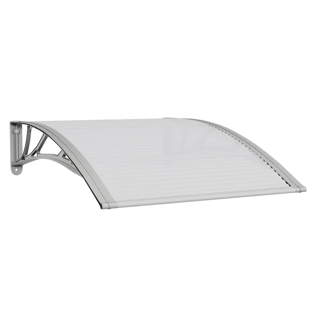 vidaXL Vchodová stříška šedá a průhledná 100 x 75 cm polykarbonát