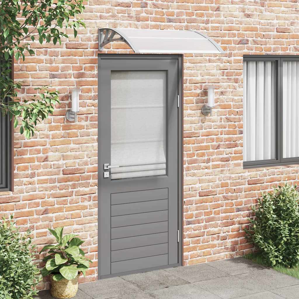 vidaXL dørbaldakin 80x100 cm polycarbonat grå og transparent