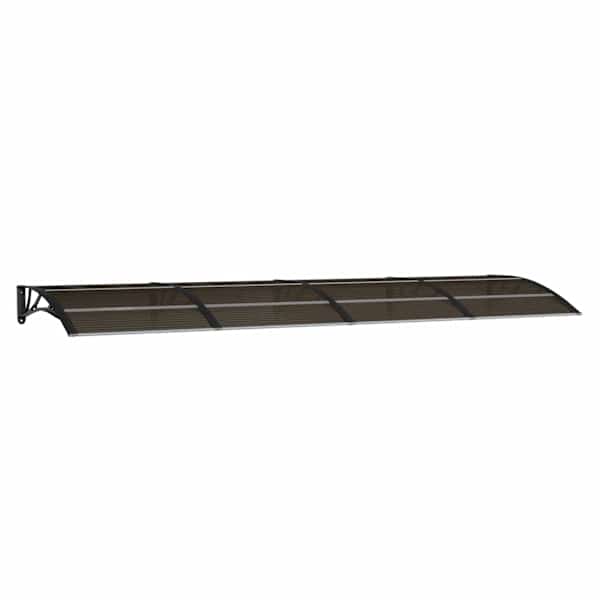 vidaXL ukse varikatus must 350 x 100 cm pol&uuml;karbonaat