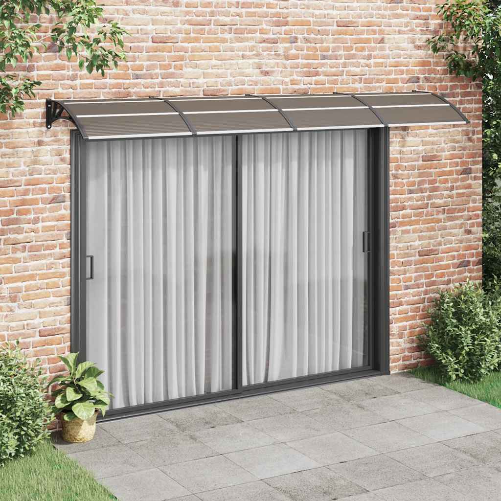 vida XL Türvordach Schwarz 350x 100 cm Polycarbonat