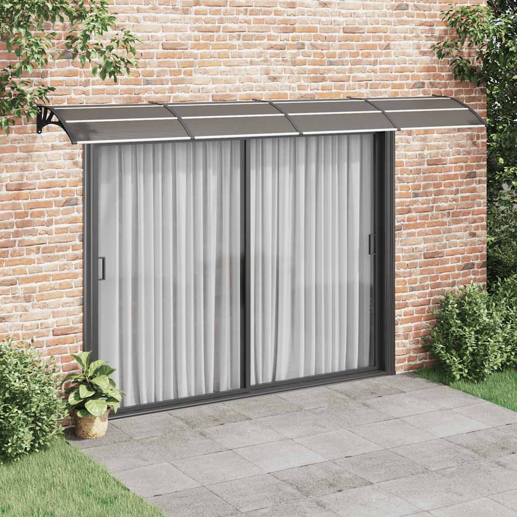 vidaXL Toldo para porta 400x80 cm policarbonato preto