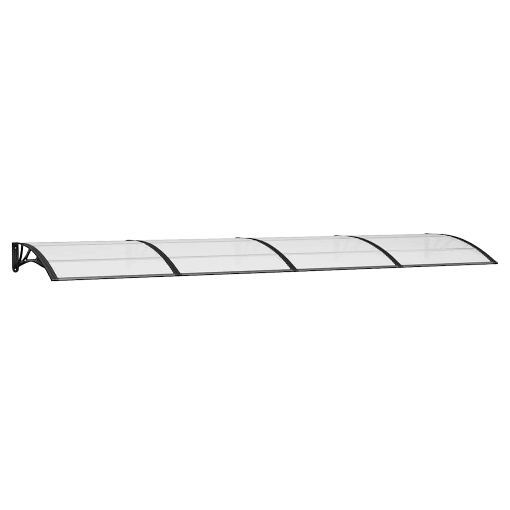 vidaXL Vchodová stříška černá 400 x 100 cm polykarbonát