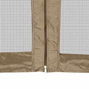 Šestihranný pop-up stan s bočnicemi 3,6 x 3,1 m taupe 220 g/m² - obrázek 9