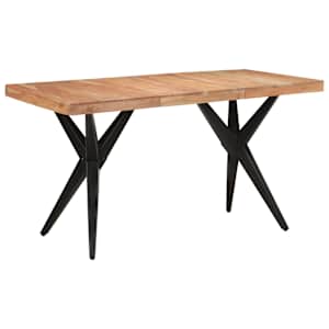 vidaXL s&ouml;&ouml;gilaud, must, 140 x 70 x 76 cm, akaatsiapuit