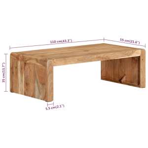 Konferenční stolek 110 x 55 x 35 cm masivní akáciové dřevo - obrázek 6