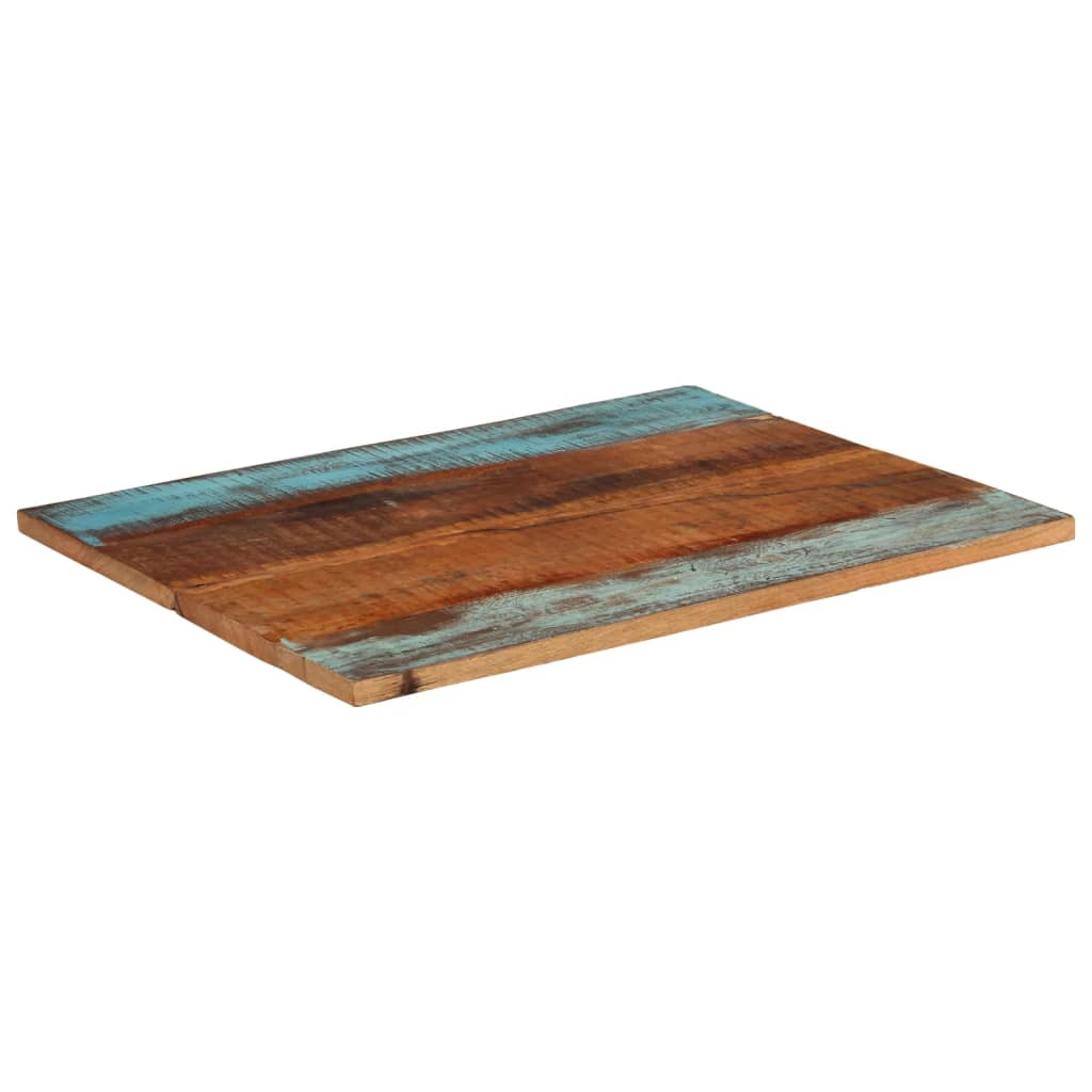 Tömör újrahasznosított fa asztallap 90 x 70 x (2,5-2,7) cm 