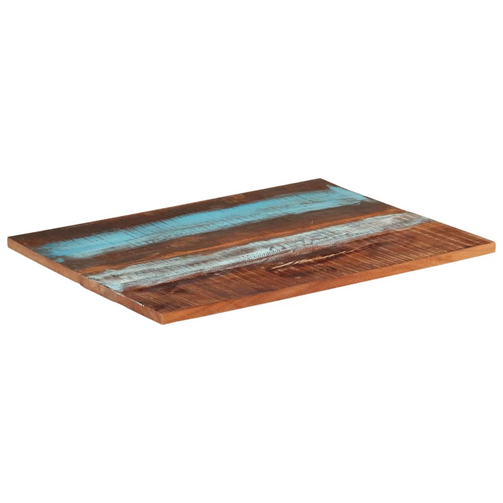Tömör újrahasznosított fa asztallap 90 x 70 x (2,5-2,7) cm 