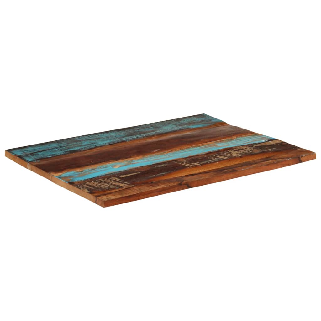 Tömör újrahasznosított fa asztallap 90 x 70 x (2,5-2,7) cm 