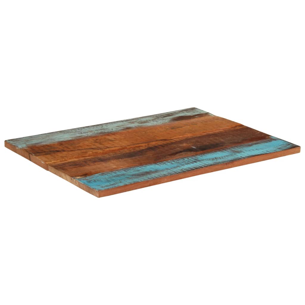 Tömör újrahasznosított fa asztallap 90 x 70 x (2,5-2,7) cm 
