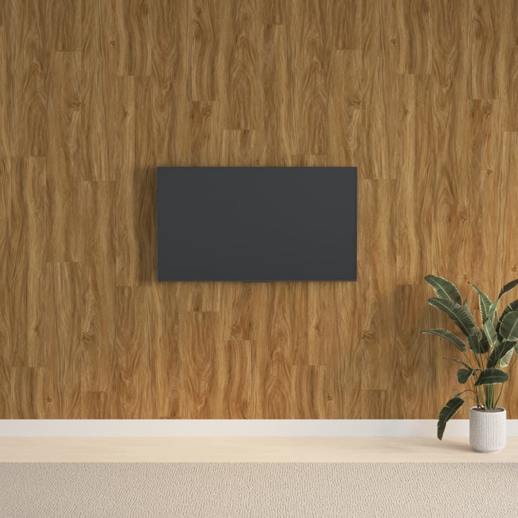 Wandpanelen houtlook 2,06 m² PVC bruin