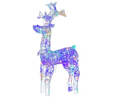 vidaXL Rentiere Weihnachtsdekoration 2 Stk. 60x16x100 cm Acryl