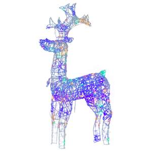 vidaXL Rentiere Weihnachtsdekoration 2 Stk. 60x16x100 cm Acryl