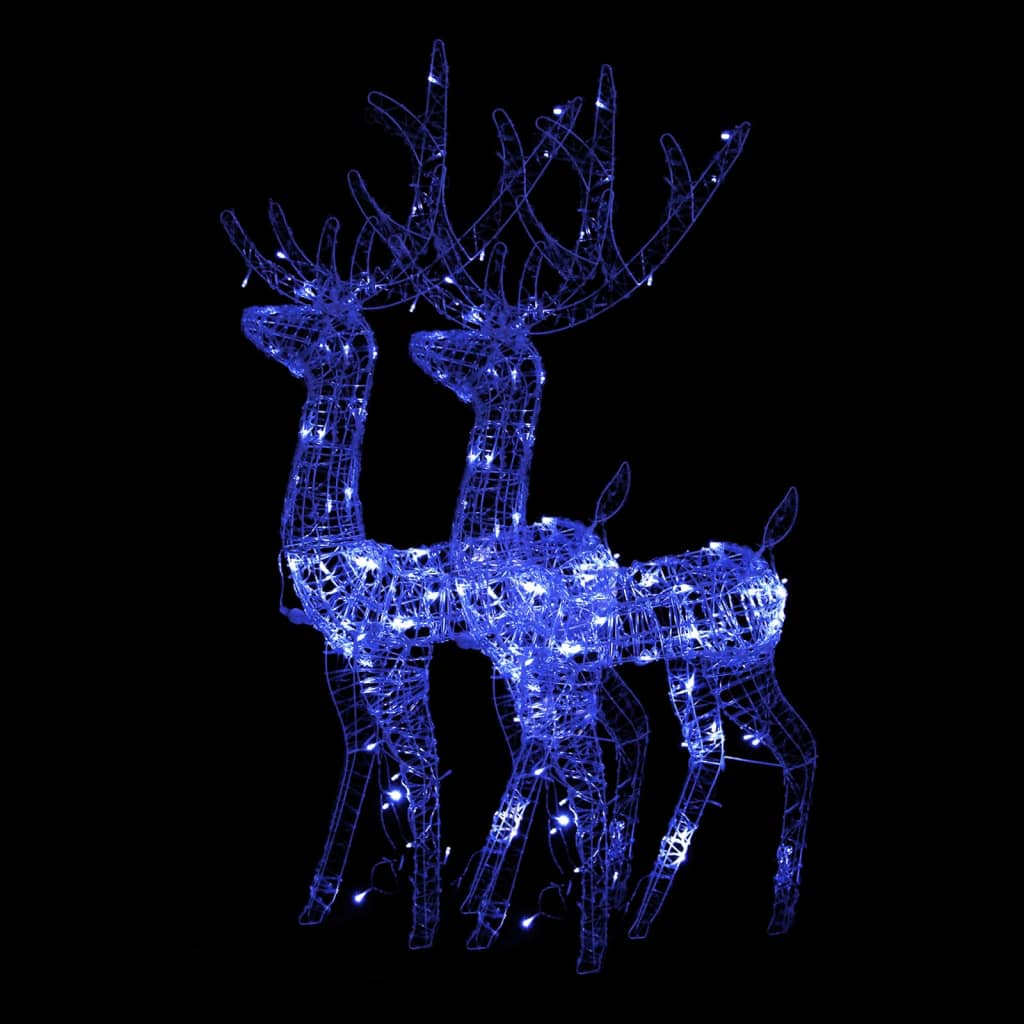 Image of vidaXL Acrylic Reindeer Christmas Decorations 2 pcs 120 cm Blue