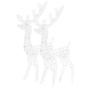 Vánoční dekorace akryloví sobi 2 ks 128 cm teplé modrá - obrázek 4