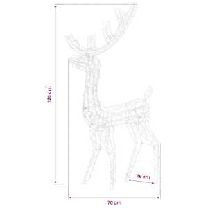 Vánoční dekorace akryloví sobi 2 ks 128 cm teplé modrá - obrázek 8