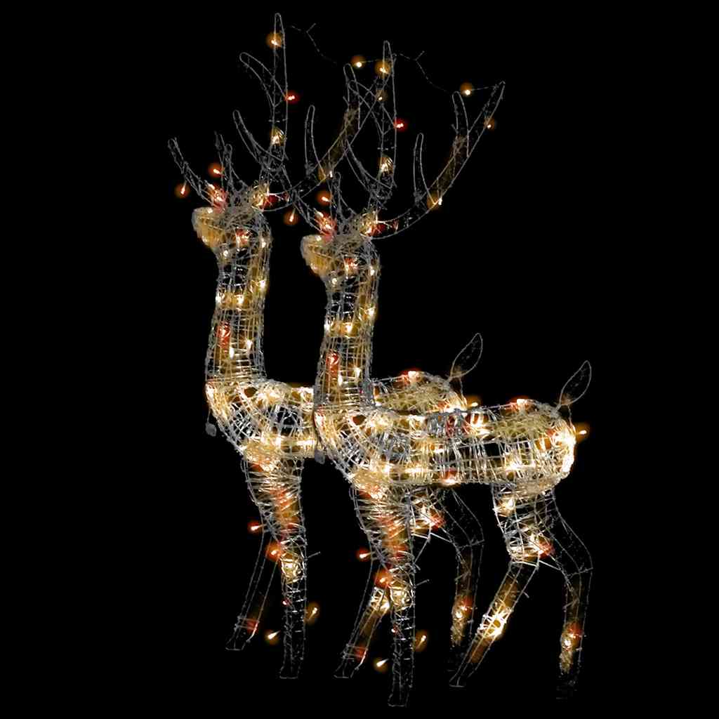 

vidaXL Acrylic Reindeer Christmas Decorations 2 pcs 47.2" Multicolor