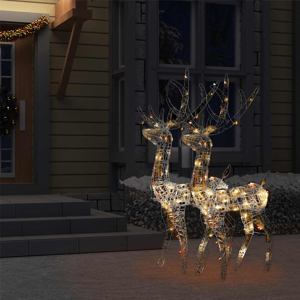 vidaXL Kerstversiering rendier 2 st meerkleurig 128 cm acryl, foto 2