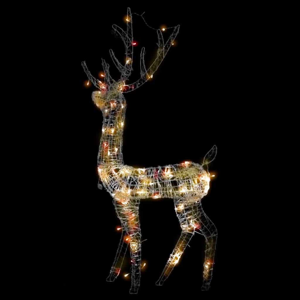 2 db színes akril karácsonyi rénszarvas dekoráció 120 cm 