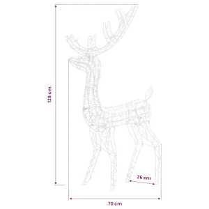 Vánoční dekorace akryloví sobi 2 ks 128 cm vícebarevní - obrázek 9