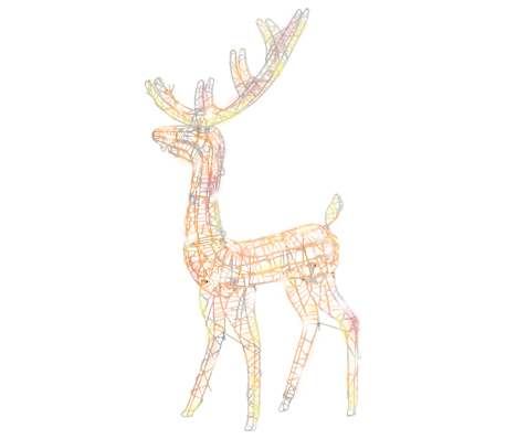 vidaXL Rentier Weihnachtsdekoration Acryl 3 Stk. 120 cm Mehrfarbig