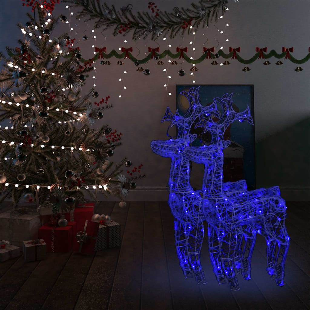 Decorațiuni reni de Crăciun, 2 buc., 60x16x100 cm, acril
