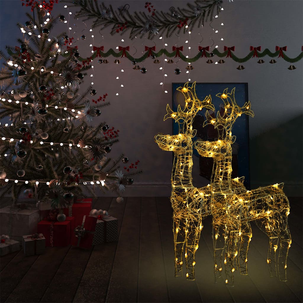 Kalėdų dekoracijos elniai, 2vnt., 60x16x100cm, akrilas | Stepinfit.lt