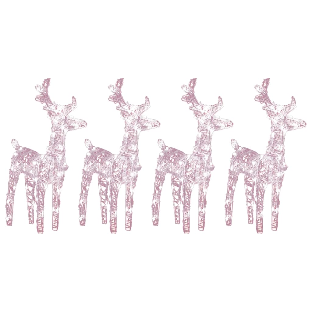 

vidaXL Christmas Reindeers 4 pcs Warm White 160 LEDs Acrylic