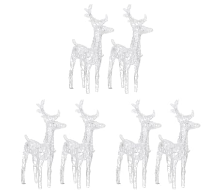 vidaXL Christmas Reindeers 6 pcs Blue 240 LEDs Acrylic