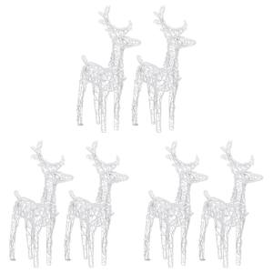 vidaXL Christmas Reindeers 6 pcs Blue 240 LEDs Acrylic