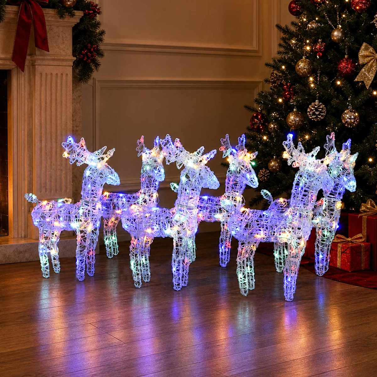 Julerensdyr 240 LED'er akryl lys
