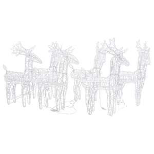 vidaXL Rennes de No&euml;l 6 pcs 240 LED Multicolore Acrylique