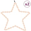 vidaXL j&otilde;ulut&auml;he figuur 48 LEDiga 2 tk, soe valge 56 cm