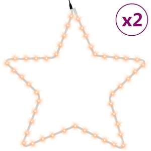 vidaXL j&otilde;ulut&auml;he figuur 48 LEDiga 2 tk, soe valge 56 cm