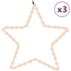 vidaXL j&otilde;ulut&auml;he figuur 48 LEDiga 3 tk, soe valge 56 cm