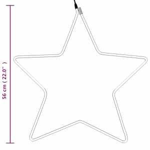Vánoční hvězdy se 48 teplými bílými LED 3 ks 56 cm - obrázek 6