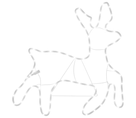 vidaXL Rennes de No&euml;l avec LED 3 pcs Blanc chaud 57x55x4,5 cm