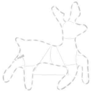 vidaXL Rennes de No&euml;l avec LED 3 pcs Blanc chaud 57x55x4,5 cm