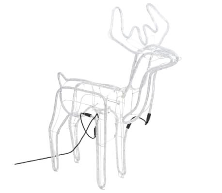 vidaXL Renifery z ruchomymi głowami i ciepłym białym LED, 3 szt.