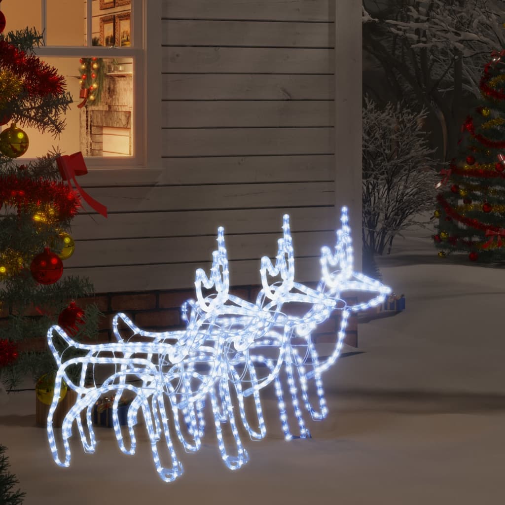 julerensdyr 3 stk. 60x30x60 cm koldt hvidt lys