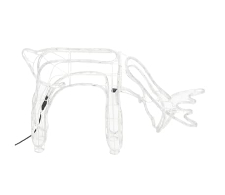 vidaXL Kalėdinės dekoracijos elniai, 3vnt., &scaron;alti balti, 73x31x45cm