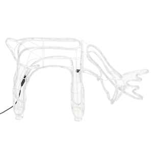 vidaXL Kalėdinės dekoracijos elniai, 3vnt., &scaron;alti balti, 73x31x45cm