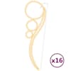vidaXL ringikujuline alguskett, 16 tk, soe valge, 111,5x35x4,5 cm