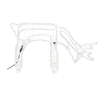 vidaXL 3-tlg. Rentier-Silhouetten-Set Warmwei&szlig;