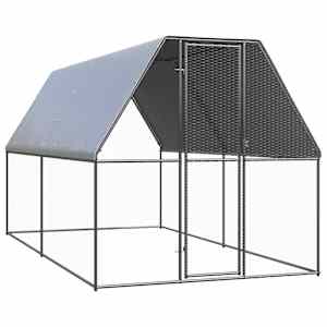Zunanji kokošnjak 2x4x2 m pocinkano jeklo