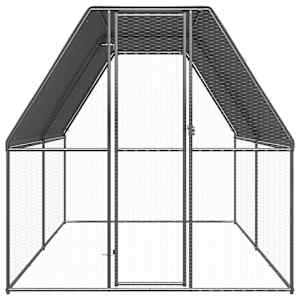Venkovní klec pro kuřata 2x4x2 m pozinkovaná ocel - obrázek 2