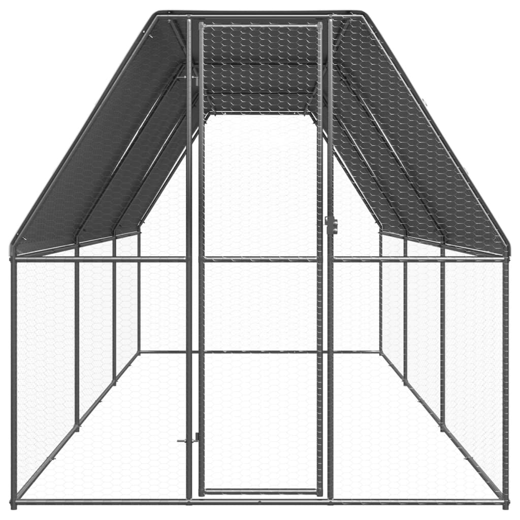 Outdoor-Hühnerkäfig 2x6x2 m Verzinkter Stahl | Stepinfit.de