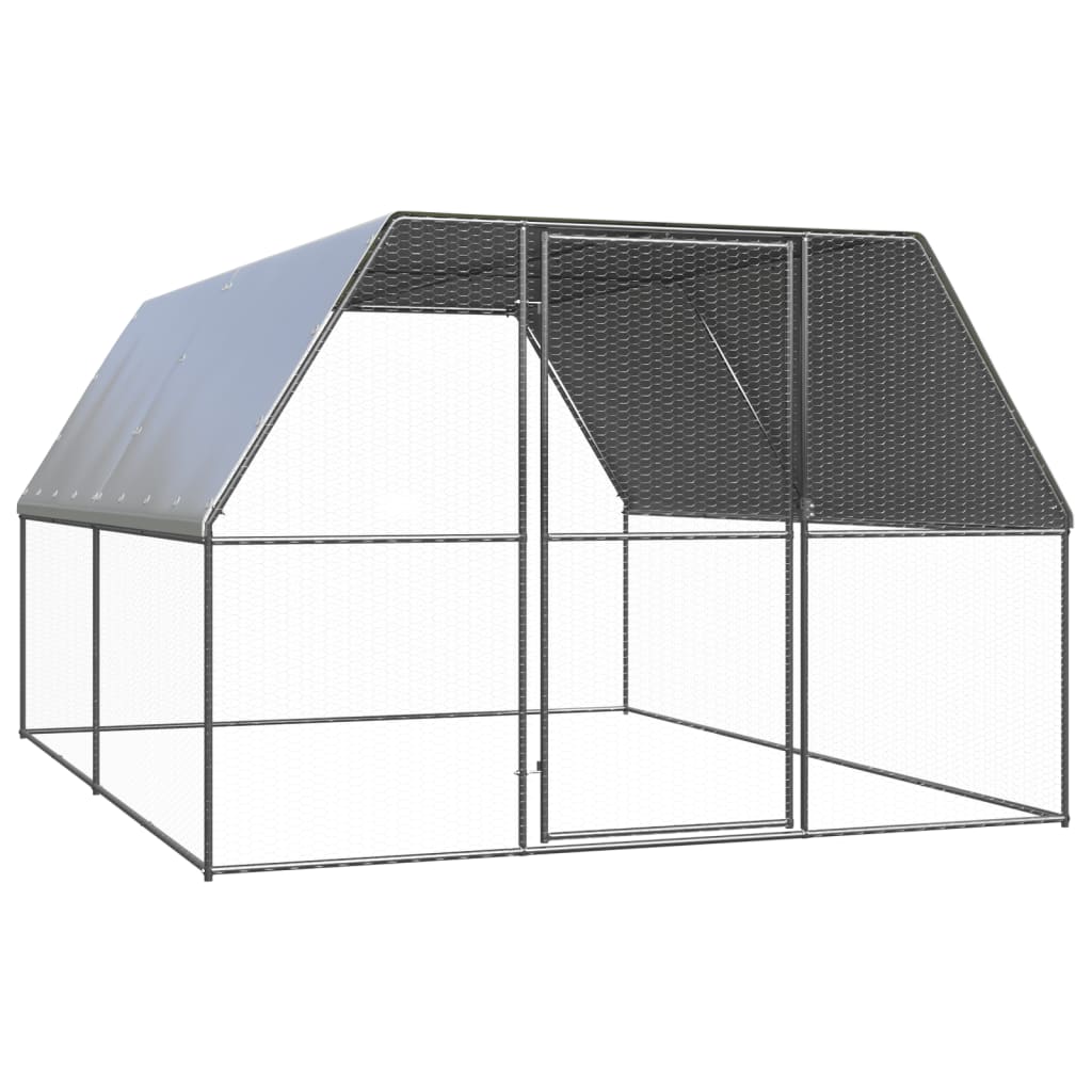 vidaXL Outdoor-Hühnerkäfig 3x4x2 m Verzinkter Stahl