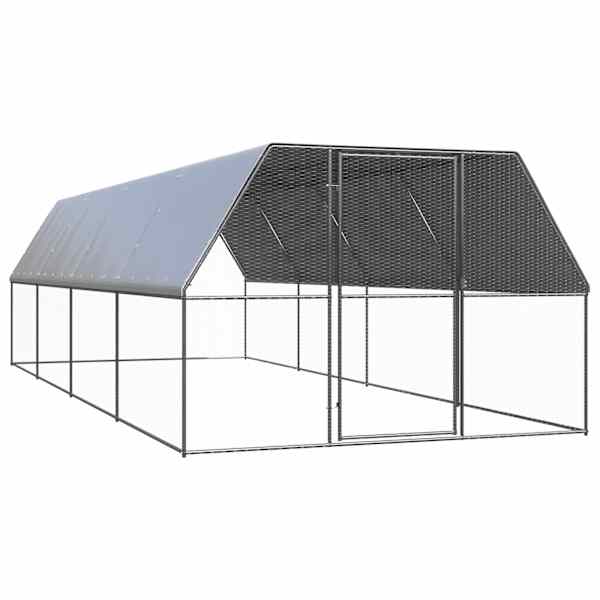 vidaXL &otilde;ue kanapuur, 3 x 8 x 2 m, tsingitud teras